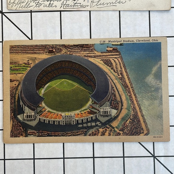 Vintage postcards ca 1940's, Olympic Village in LA; Rose Bowl, Municipal Stadium - Picture 9 of 12